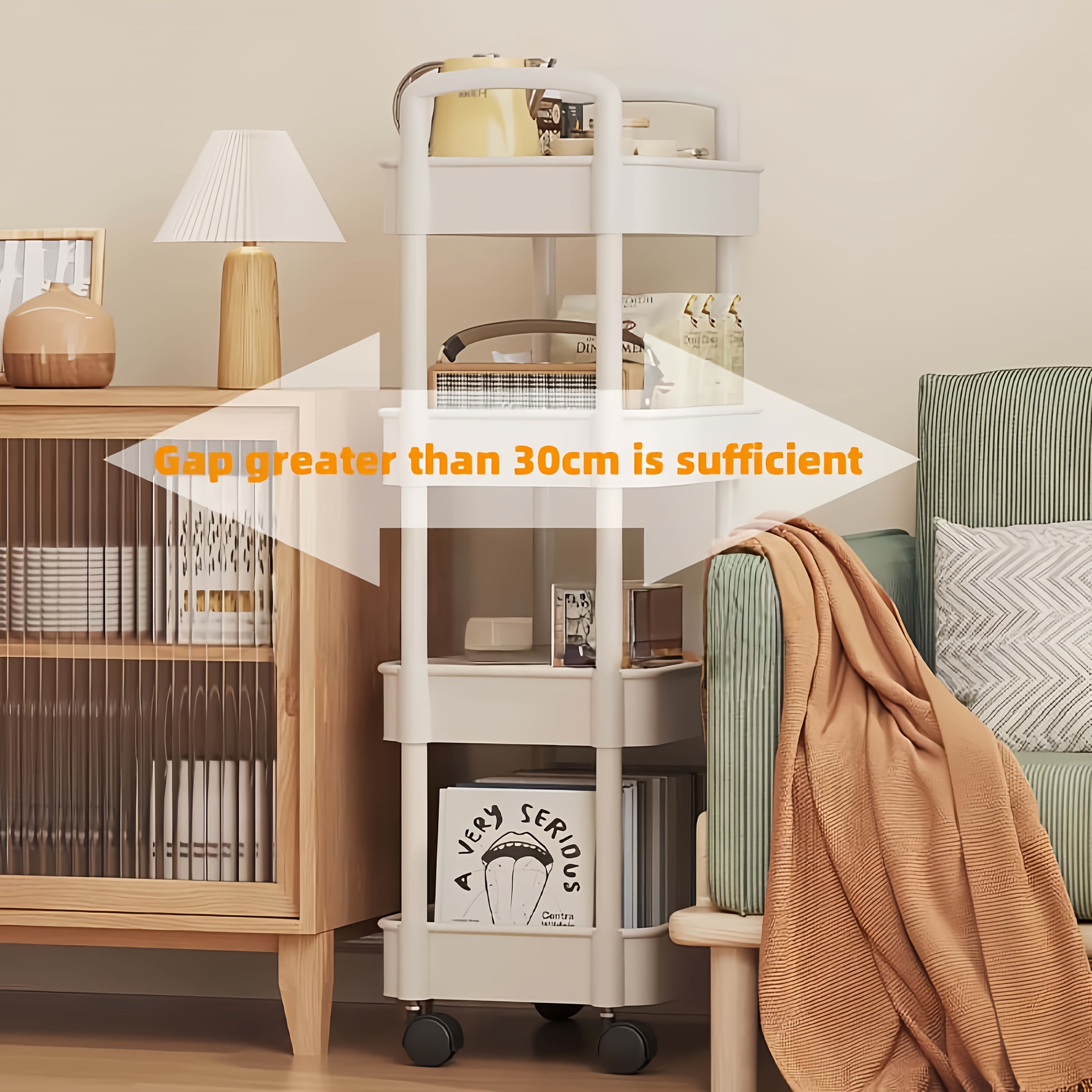 Smart Adjustable Home Storage Rack – durable multi-purpose storage, Trolley with 3 And 4 Storage Shelves Bedroom And Bathroom Floor to Ceiling Multi-Layer, designed for American homes, daily convenience and practical gifting