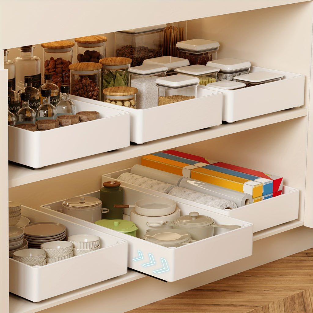 Easy-Access 2Pcs Adjustable Kitchen Storage Rack – multi-purpose organization, durable space-saving design, designed for American kitchens, pantries, apartments, home organization, daily use and practical gifting