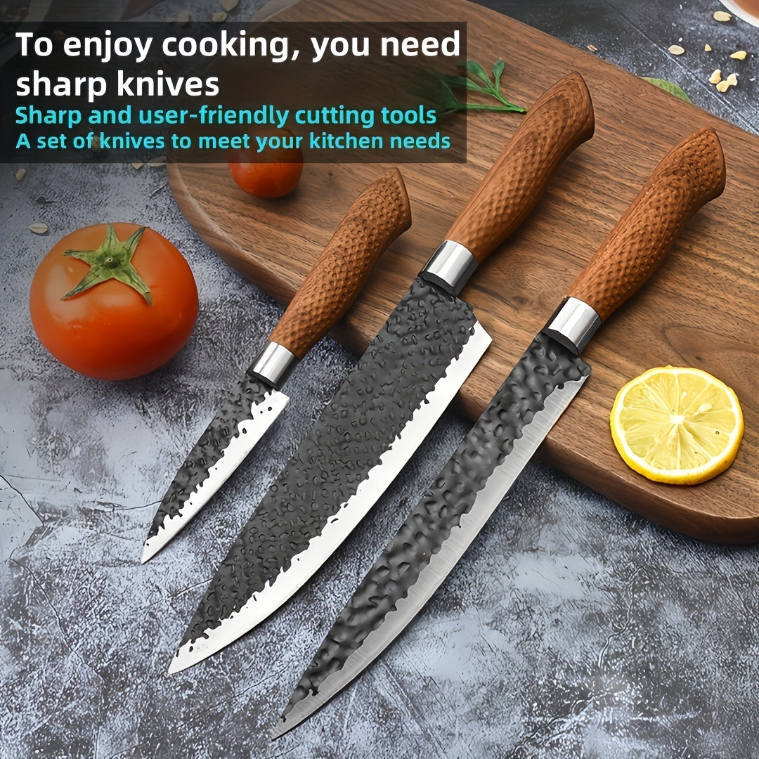 6pcs/set Kitchen Cooking Tool Set, Kitchenware Set, Kitchen Knife Set, Fruit Knife, Kitchen Knife, Melon Slicer, Chicken Bone Clipper And Other Kitchen Utensil Sets, Essential Household Kitchen Tools, Essential Restaurant Cooking Tools, Ladies' Gifts