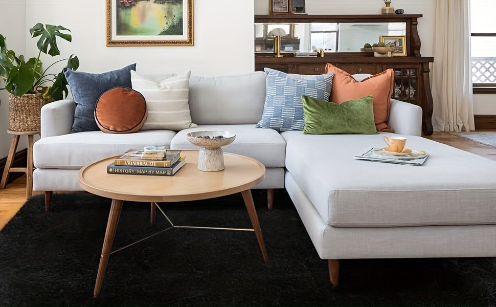 Area Rug – Large Modern Minimalist - Thick Memory Foam Padding, Soft Non-Slip Machine-Washabl
