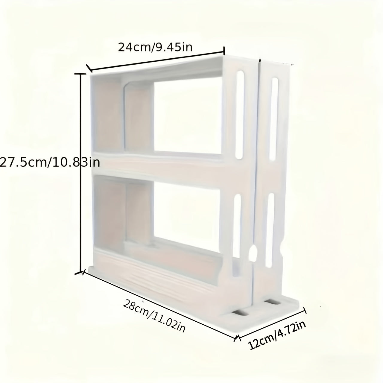 1 Large Capacity Kitchen Organizer - 2-Tier Rotating Spice Rack, Suitable for Countertops and Cabinets, Multi-functional Pull-out Storage Rack