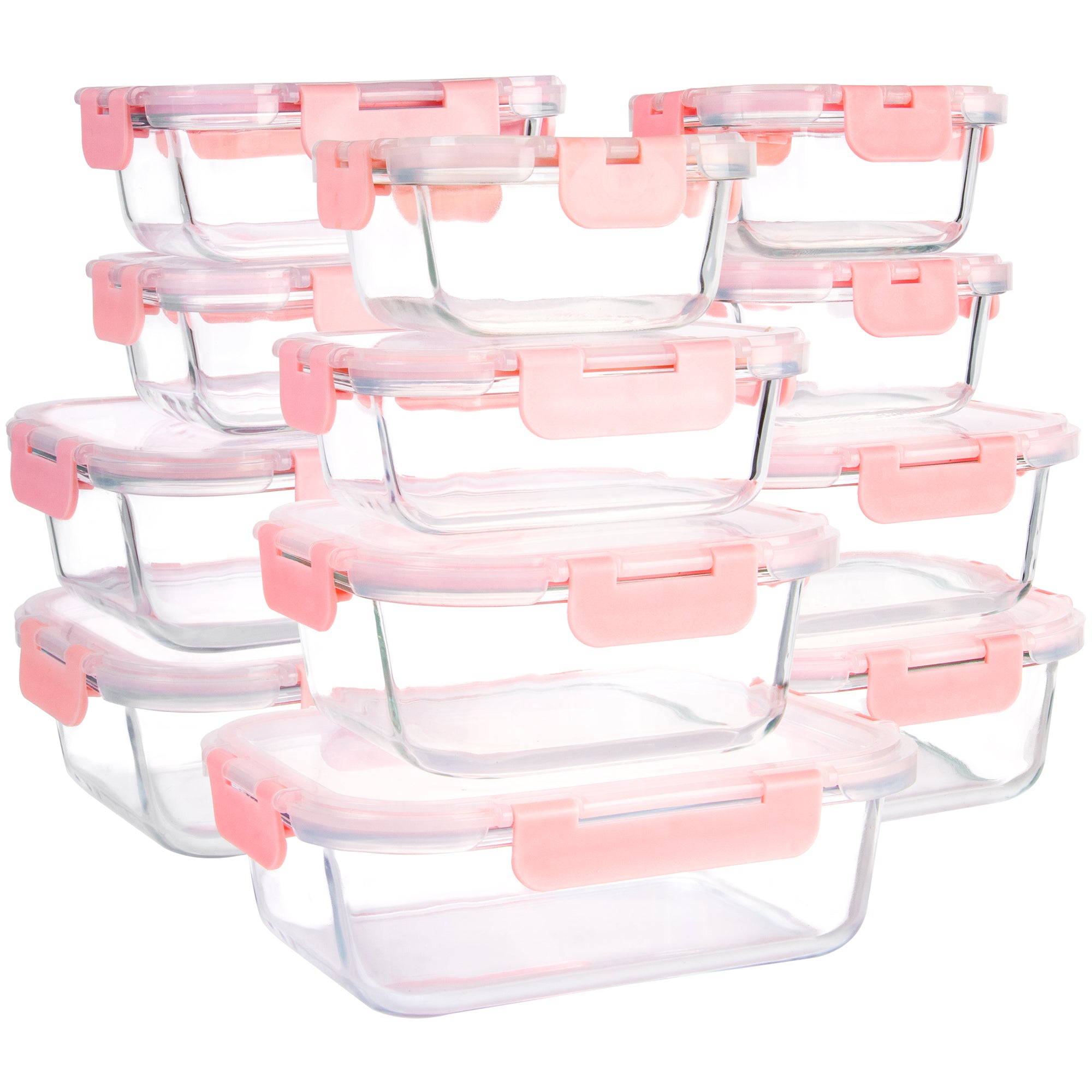 Food Storage Containers – Easy-Access 12pcs Glass Meal Prep Container Set – leak-resistant reusable meal pre