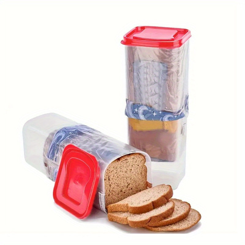 Versatile 3pcs Countertop Bread Storage Box – fresh-bread countertop organization, 3pcs Bread Box Fresh Toast Storage Container with Leak-proof Lid Large-capacity Stackable Bread Storage, designed for American homes, daily convenience and practical g