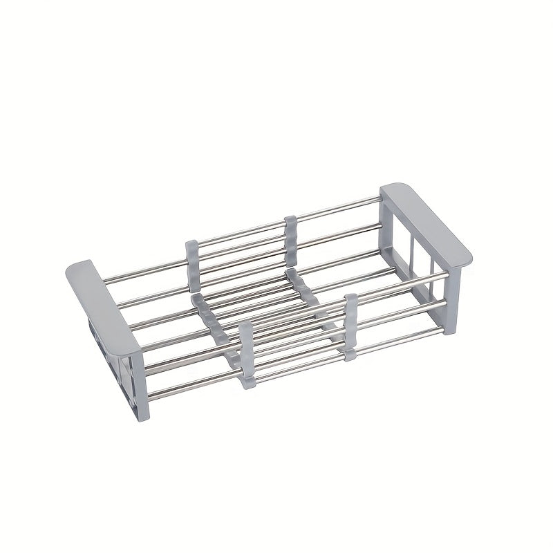 Kitchen Essential – Stainless Steel Retractable Drainage Basket, Kitchen Sink, Fruit And Vegetable Basket, Vegetable Rack, Household for Modern US Homes, easy meal prep and organization, Ver