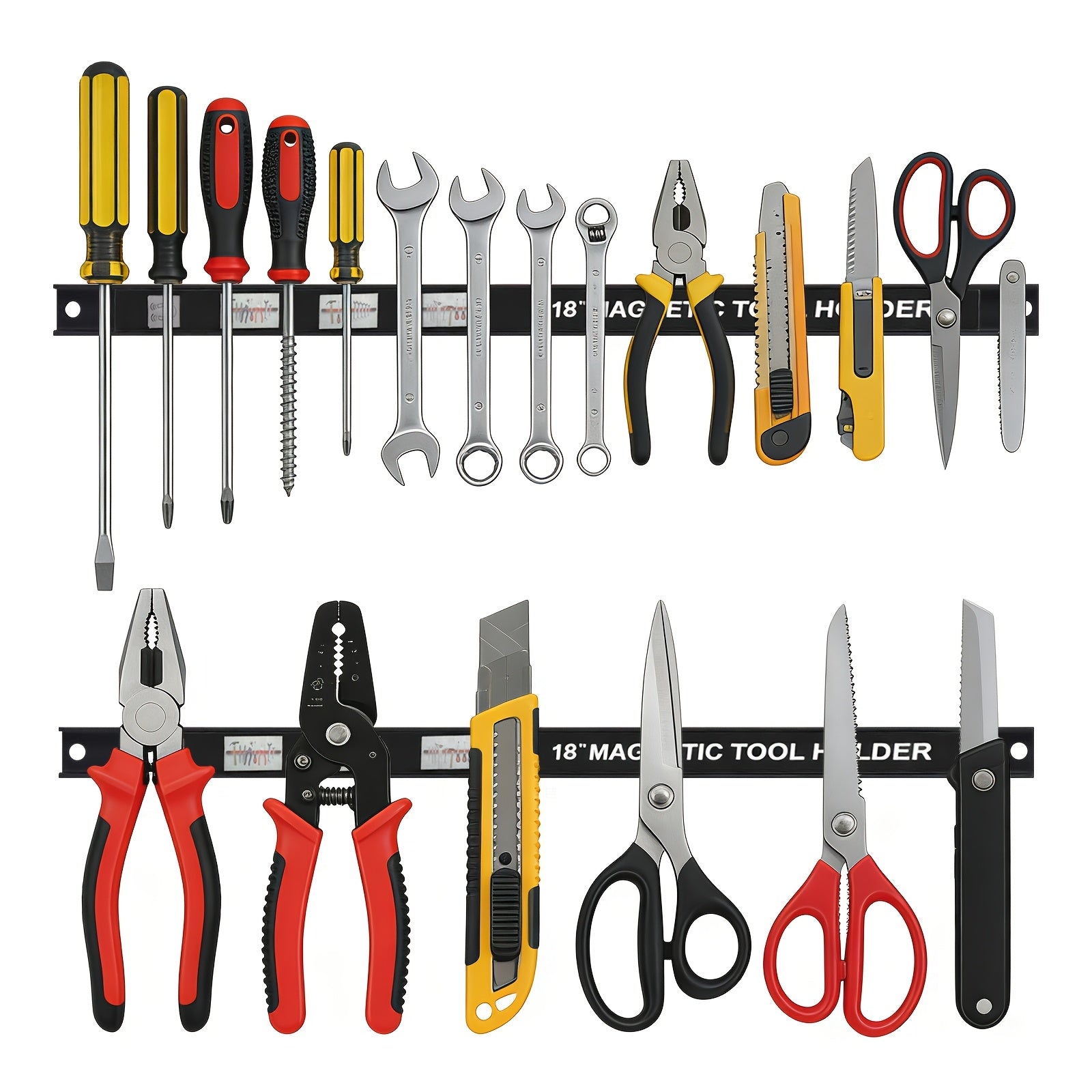 Smart 8pcs Adjustable Home Storage Rack – durable multi-purpose storage, 18-Inch Magnetic Tool Bar 8pcs Set Heavy-Duty Metal Tool Magnetic Strip Suitable for Garage, designed for American homes, daily convenience and practical gifting