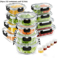 Heavy-Duty 24pcs Refrigerator Storage Organizer – easy-access fridge organization, 24pcs Set of Glass Food Storage Containers with Lids 12 Containers And 12 Lids, designed for American homes, daily convenience and practical gifting