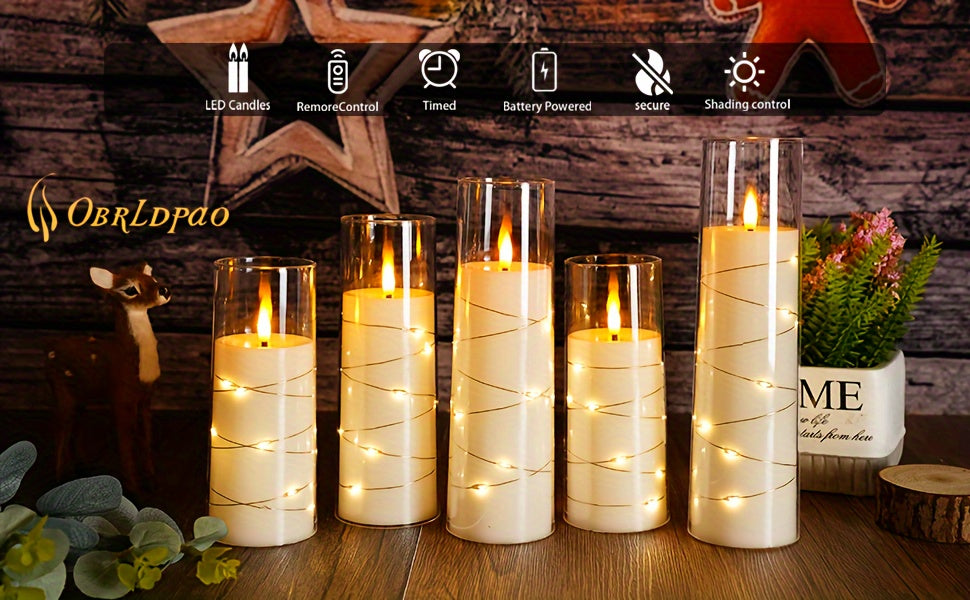 Premium 5/7pcs Decorative Home Lighting – warm functional room lighting, What Mother S Day Gift Flameless Candles 5 7pcs Acrylic Flickering LED Pillar Candles, designed for American homes, daily convenience and practical gifting