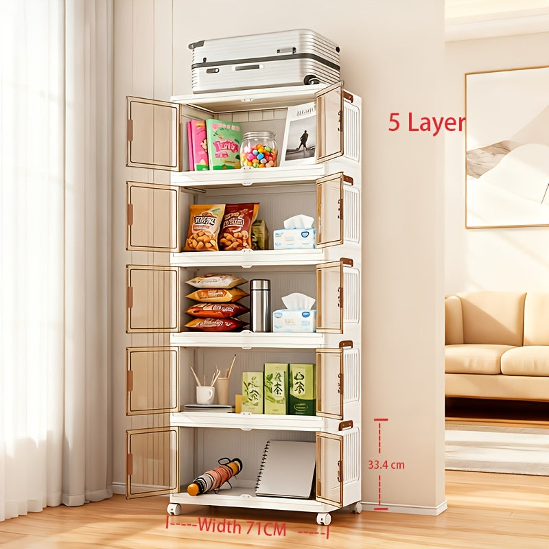 Storage Bins – 1 2 3 4 5Layer Extra Large Storage Cabinet Multi-tier Foldable Storage Box with