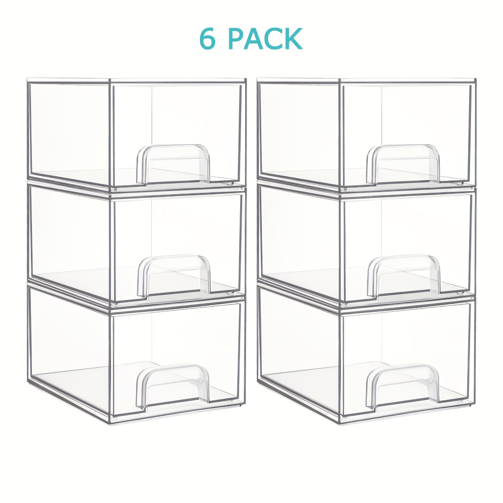 Versatile 8 Pack Stackable Storage Drawer – smooth-access cabinet organization, 8 Pack Acrylic Bathroom Makeup Organizer 7 5 D X 6 W X 4, designed for American homes, daily convenience and practical gifting