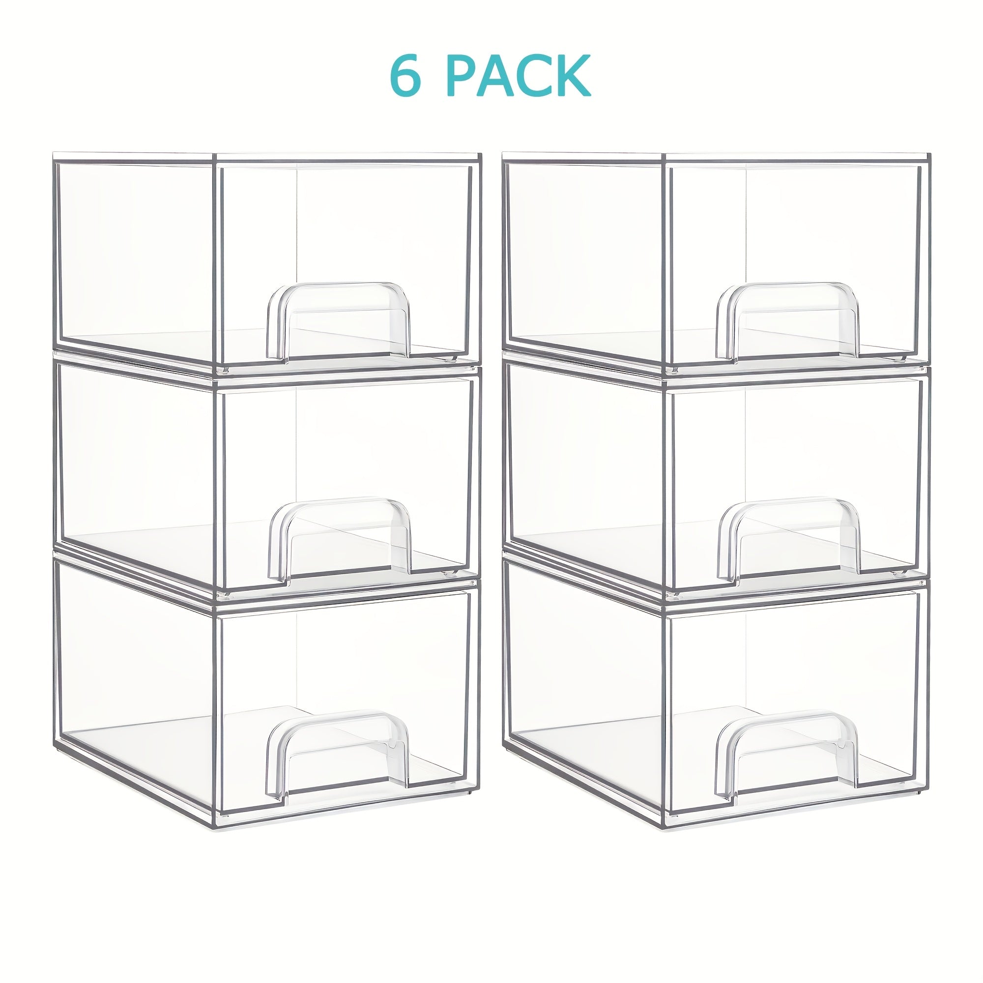 Versatile 8 Pack Stackable Storage Drawer – smooth-access cabinet organization, 8 Pack Acrylic Bathroom Makeup Organizer 7 5 D X 6 W X 4, designed for American homes, daily convenience and practical gifting