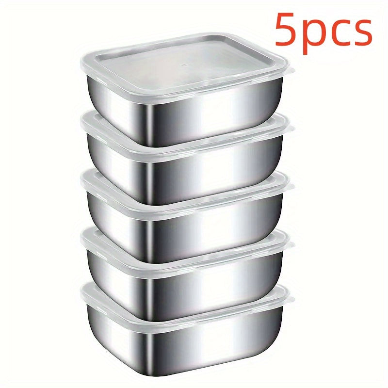 Heavy-Duty Airtight Food Storage Containers – leak-resistant reusable meal prep, Food And Dish Transport Bus Tubs Stainless Steel Food Storage Container - Flip Cover, designed for American homes, daily convenience and practical gifting