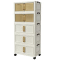 Heavy-Duty Home Storage Organizer – space-saving everyday organization, Multi-Functional Foldable Storage Cabinet with 5-Tier 3-Tier Large Capacity Space-Saving Suitable for Entrance Corridor, designed for American homes, daily convenience and practi