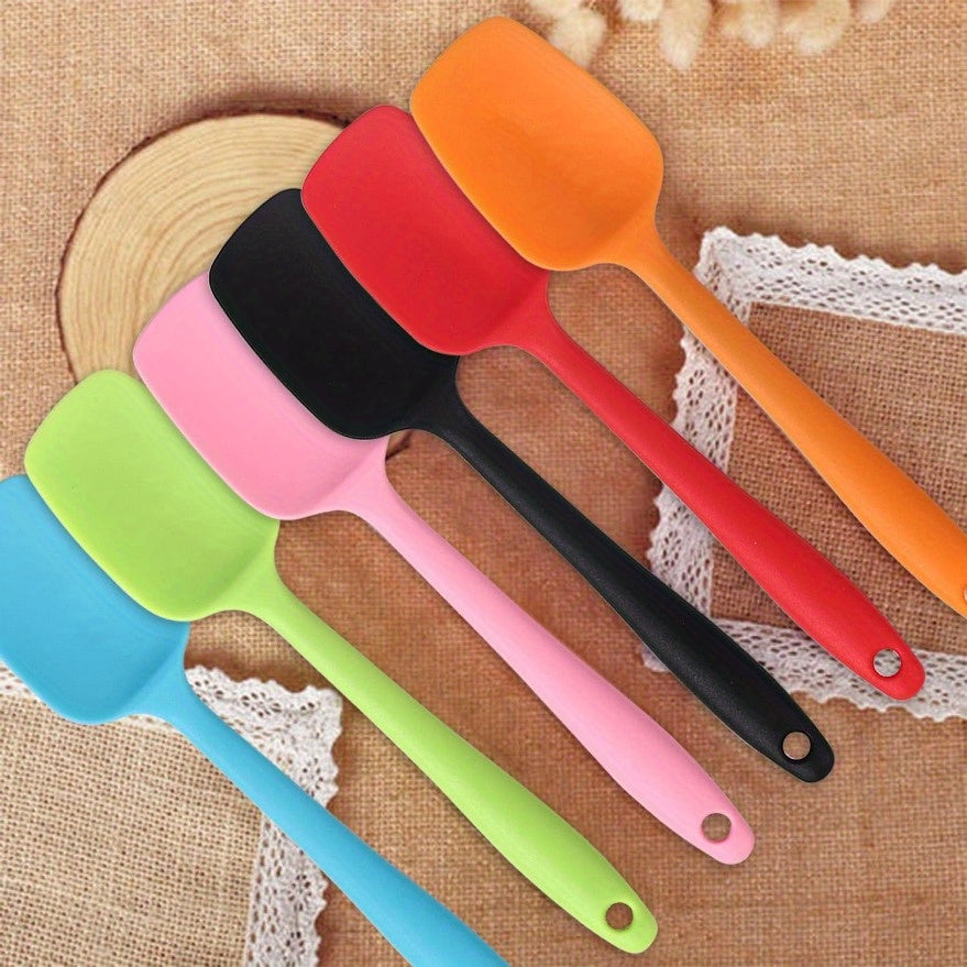6pcs, Silicone Scraper, Silicone Scraper, Mini Silicone Scraper, Jam Scraper, Heat Resistant Cream Scraper, Stirring and Baking Tools, Kitchen Utensils, Apartment Necessities, Baking Tool