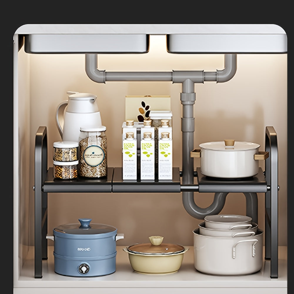 Storage Rack – Multi-Purpose 2 Tier Adjustable Kitchen Storage Rack – multi-purpose organization,