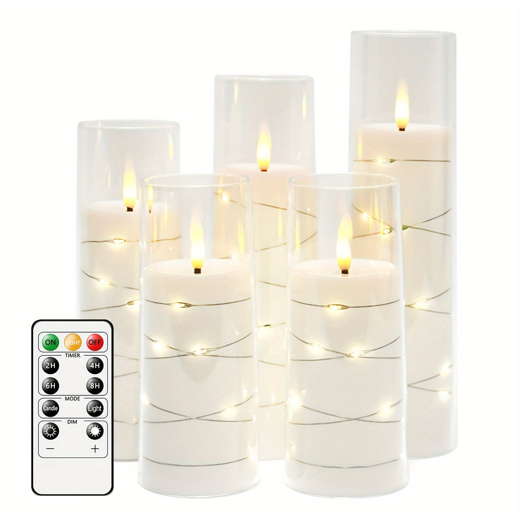 Premium 5/7pcs Decorative Home Lighting – warm functional room lighting, What Mother S Day Gift Flameless Candles 5 7pcs Acrylic Flickering LED Pillar Candles, designed for American homes, daily convenience and practical gifting