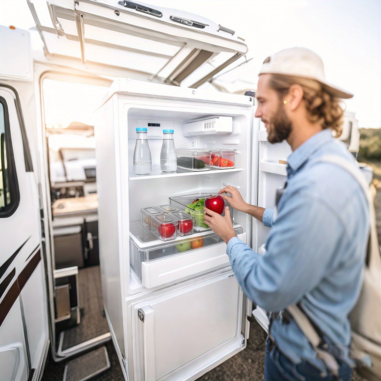 Easy-Access 7/14pcs Refrigerator Storage Organizer – easy-access fridge organization, 7 14pcs Fridge Organizer Clear Refrigerator Storage Boxes with Lids BPA Free Stackable Fruit, designed for American homes, daily convenience and practical gifting