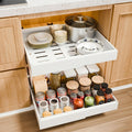 Easy-Access Pull-Out Cabinet Organizer – smooth-access cabinet organization, Set of 4 Sturdy Carbon Steel Sliding Storage Organizers for Kitchen Cabinets Featuring Expandable, designed for American homes, daily convenience and practical gifting