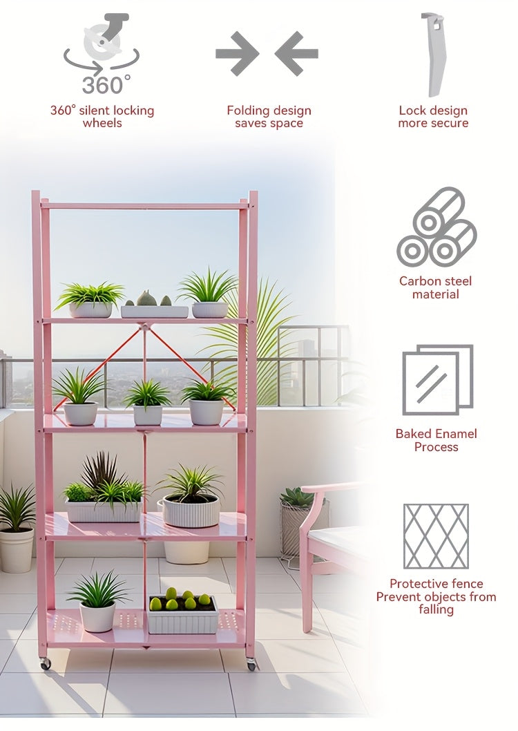 Heavy-Duty Adjustable Home Storage Rack – durable multi-purpose storage, 3 4 5- Tier Movable Vertical Multi-Functional Storage Racks Portable Metal Folding Storage Racks, designed for American homes, daily convenience and practical gifting