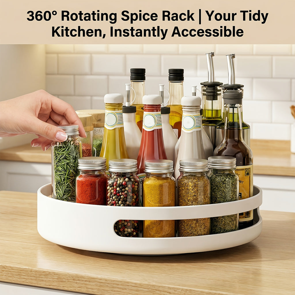 Heavy-Duty Adjustable Home Storage Rack – durable multi-purpose storage, Single Double Rotating Spice Rack Lazy Susan Organizer Household Round Spice Organizer for Cabinet, designed for American homes, daily convenience and practical gifting