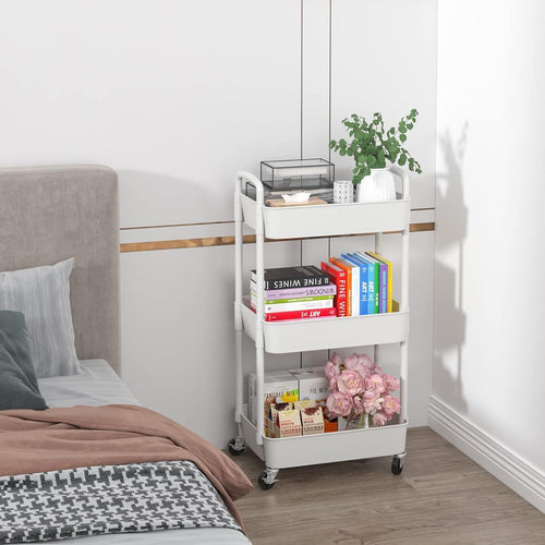 3-Tier Rolling Bedside Storage Cart