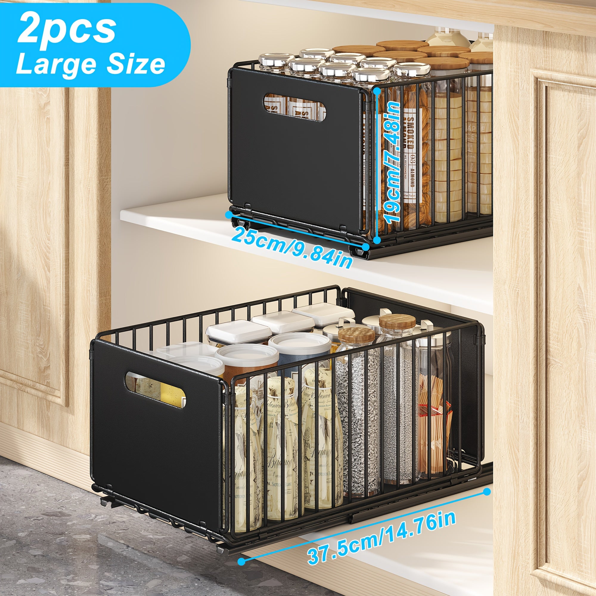 Storage Rack – Space-Saving 2pcs Adjustable Home Storage Rack – durable multi-purpose storage, Mu