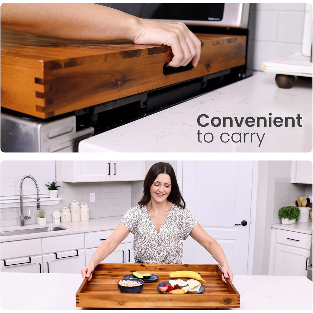 Premium Kitchen Cutting Board – durable food prep and serving, Acacia Wood Stove Cover for Gas Electric Burners 29 21 x21 22 x2 12, designed for American homes, daily convenience and practical gifting