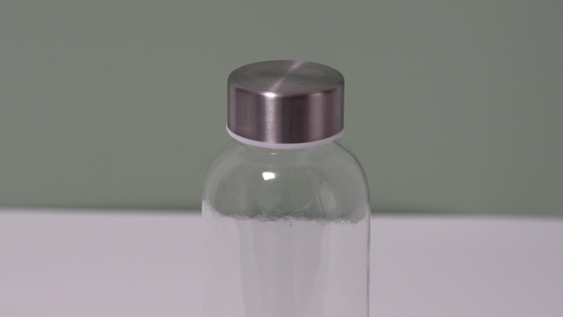 18 Oz Glass Water Bottles (With Lids), Juice Bottles, Clear Glass Juice Bottles for Juicing, Reusable Glass Juicer Bottles, with Stainless Steel Lids, BPA Free, Leak-Proof, Set of 10
