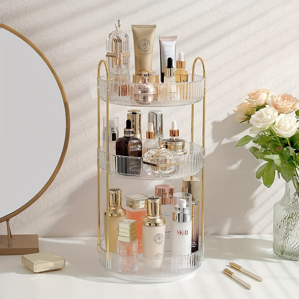 Modern 3Tier Home Storage Organizer – space-saving everyday organization, 3Tier Height Adjustable Seasoning Organizer Lazy Rotating Turntable Spice Organization for Table Top Pantry, designed for American homes, daily convenience and practical giftin