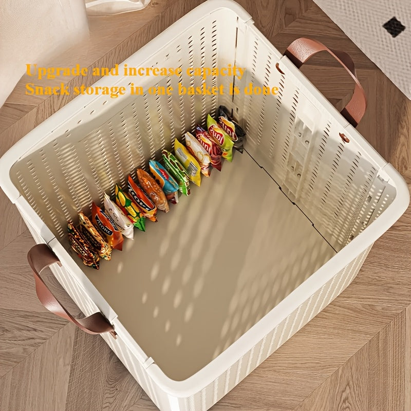 Easy-Access Stackable Home Storage Bins – portable space-saving storage, Extra Large Foldable Laundry Basket With Wheels Breathable Plastic Rolling Laundry Hamper With Faux, designed for American homes, daily convenience and practical gifting