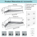2/3pcs Stainless Steel No Punching Bathroom Shelf, Large Capacity Bathroom Kitchen Sundries Storage Rack, Bathroom Soap Razor Storage Rack, Room Bedroom Wall-Mounted Sundries Storage Rack, with Four Hook Design, Bathroom Additions, Shelves