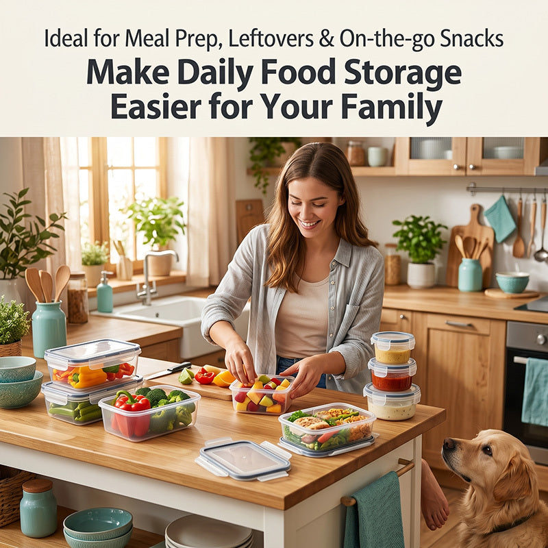 Modern 48/24Pcs Airtight Food Storage Containers – leak-resistant reusable meal prep, Food Storage Container Set 48 24Pcs Food Storage Container Set Fresh-Keeping Boxes Easy-To-Secure Lids, designed for American homes, daily convenience and practical
