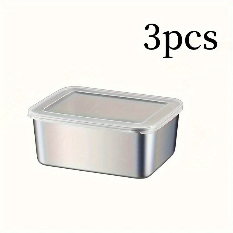 Compact Refrigerator Storage Organizer – easy-access fridge organization, Stainless steel storage containers for home storage square food storage boxes refrigerator organizer boxes, designed for American homes, daily convenience and practical gifting