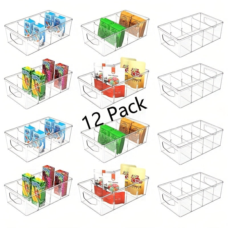 Storage Bins – Fridge Dividers, Clear Refrigerator Storage Boxes, Storage Organizer Bins 4 Pack P