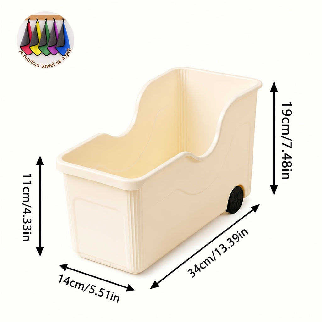 Premium 3pcs Stackable Home Storage Bins – portable space-saving storage, 3pcs Plastic Organizer Bin With Wheels Give A Random Towel As A Gift Large, designed for American homes, daily convenience and practical gifting