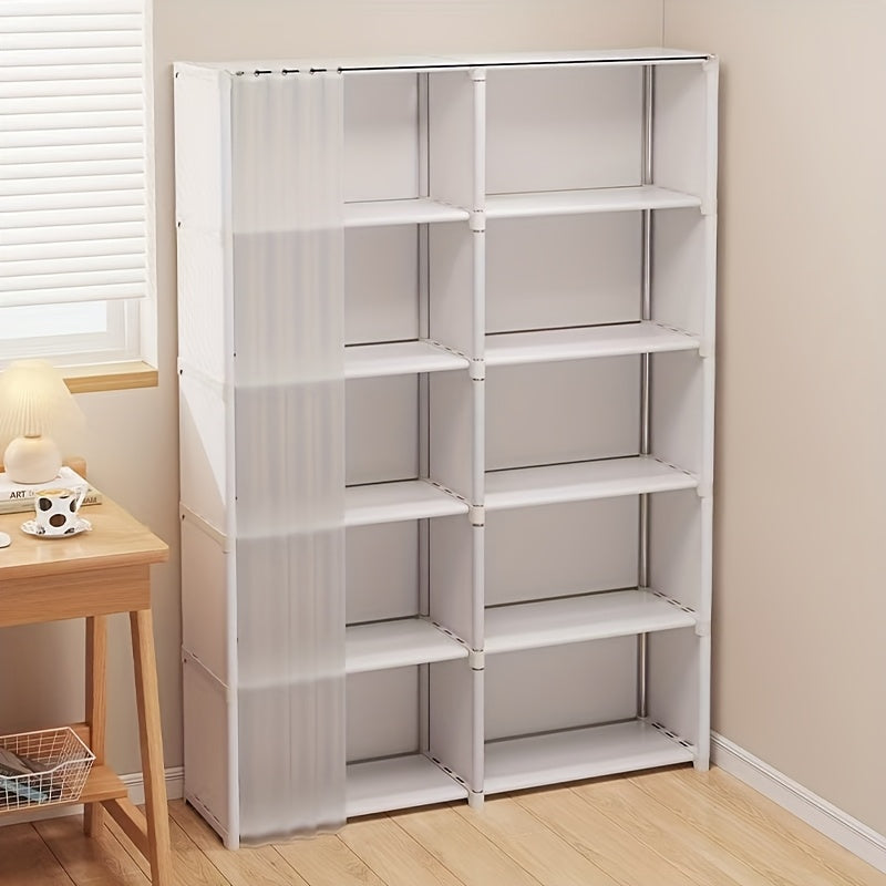 Versatile Adjustable Home Storage Rack – durable multi-purpose storage, New Double Row 10 Compartment Storage Space Reshape The Spatial Order This Storage Rack, designed for American homes, daily convenience and practical gifting