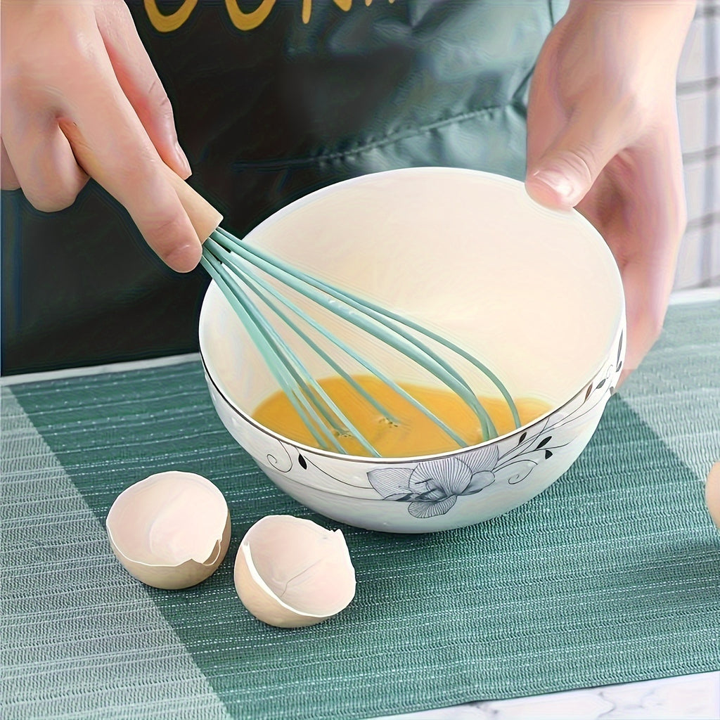 Upgrade Your Kitchen with 23pcs (12pcs kitchen utensils + 5pcs small colanders + 5pcs large colanders + 1pc small scraper) Silicone Cooking Tools Set in a Colorful Storage Container with Wooden Handles - Sturdy, Trendy Quality Kitchen