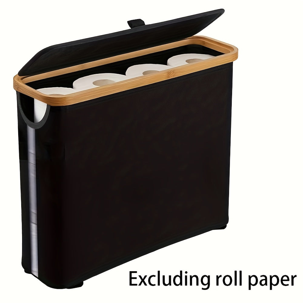 Toilet Paper Holder – Toilet Paper Basket Bamboo Toilet Paper Storage - Ultimate Bathroom Storage with