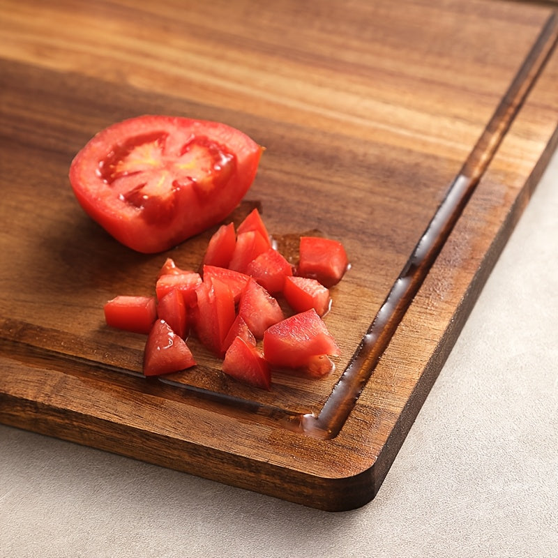 3pcs Bamboo Chopping Board - Extra-Large & Thick, Butcher Block with Juice Grooves, Integrated Handles - Multi-Purpose Wood Cutting Board for Kitchen, Ideal for Meat, Cheese & Charcuterie