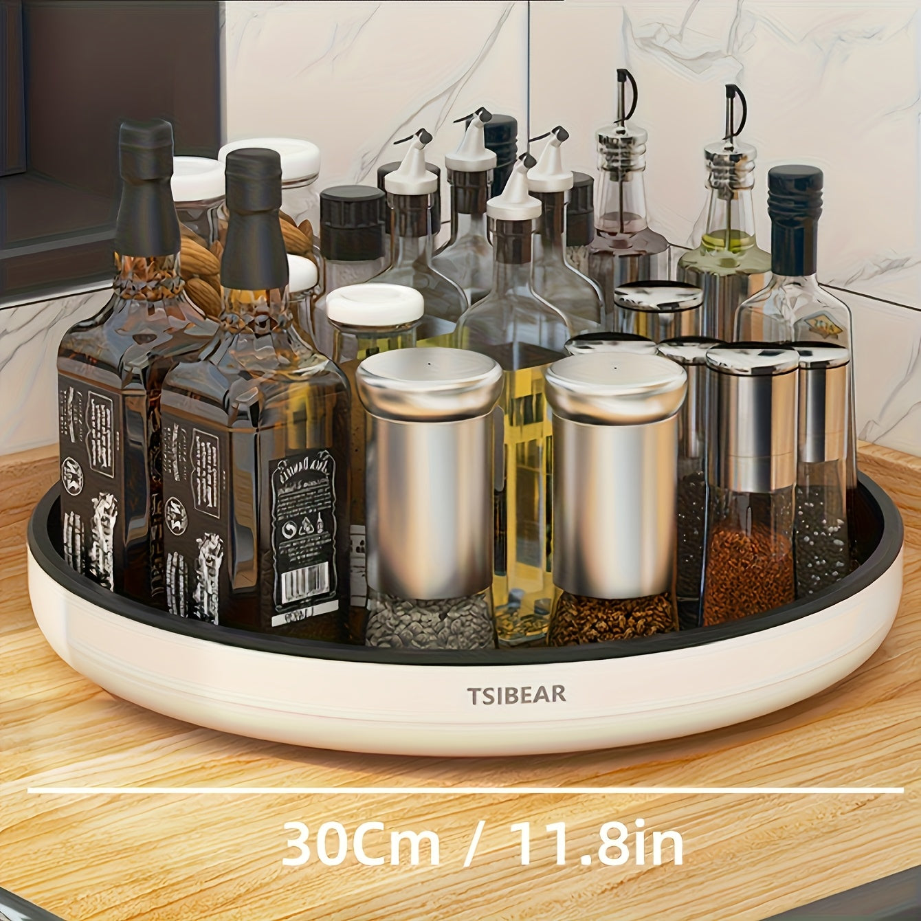 Easy-Access 1pc Adjustable Home Storage Rack – durable multi-purpose storage, 1pc 360 Rotating Kitchen Organizer - Multi-functional Countertop Storage Rack Cabinet Storage Solution -, designed for American homes, daily convenience and practical gifti