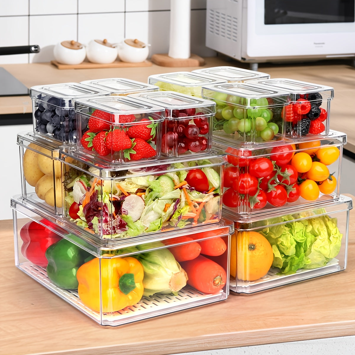 Smart 28Pack Refrigerator Storage Organizer – easy-access fridge organization, Stackable Fridge Organizer 28Pack Stackable Fridge Organizer Bins Clear BPA-Free Refrigerator Organizers And Storage, designed for American homes, daily convenience and pr