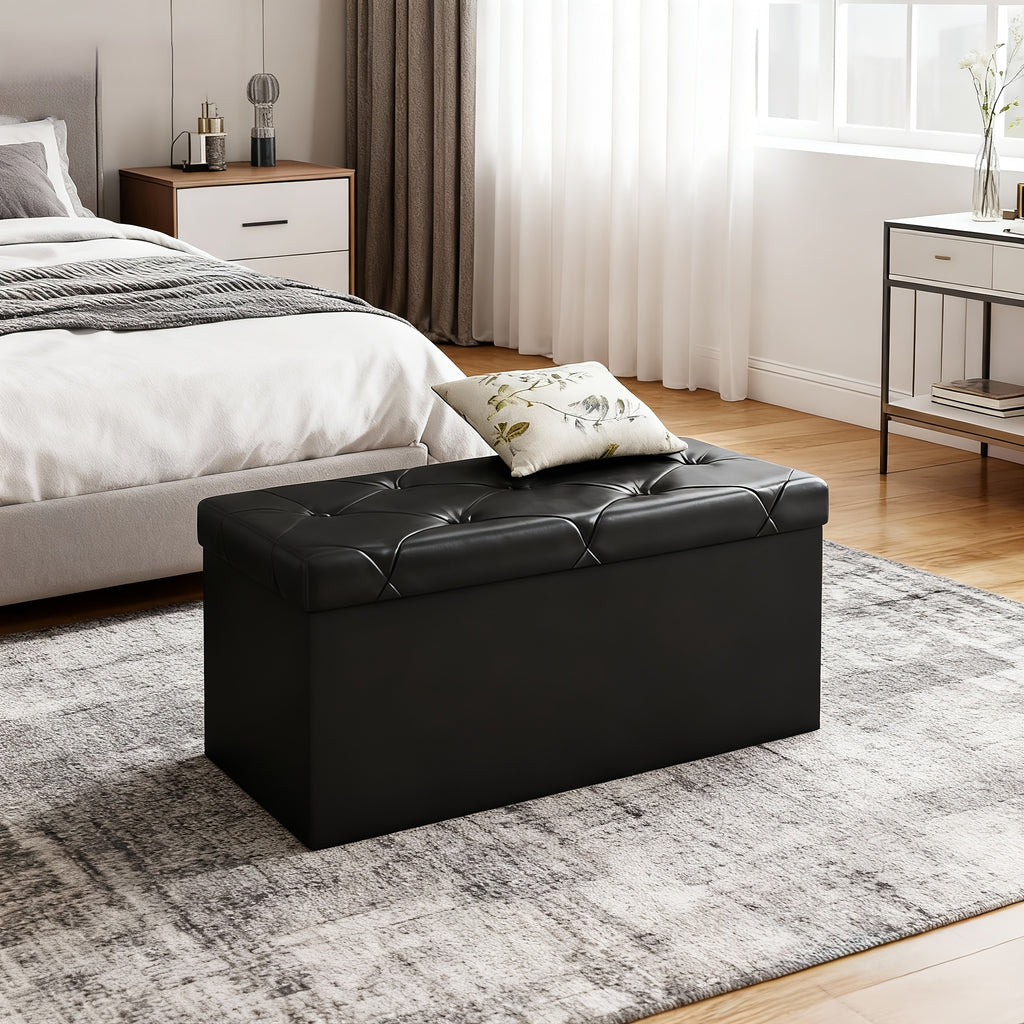 Smart Home Storage Organizer – space-saving everyday organization, Multi-Functional Ottoman with Storage Bench Folding Foot Rest Stool Space-Saving Load 660 lbs Upholstered, designed for American homes, daily convenience and practical gifting