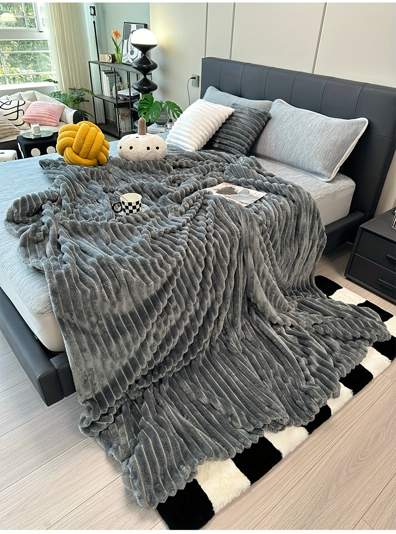 Space-Saving Cozy Home Textile Accent – comfortable everyday home styling, Ultra-Soft Thick Fleece Blanket Multi-Color 3D Faux Rabbit Fur Double-Sided Ideal for All Seasons, designed for American homes, daily convenience and practical gifting