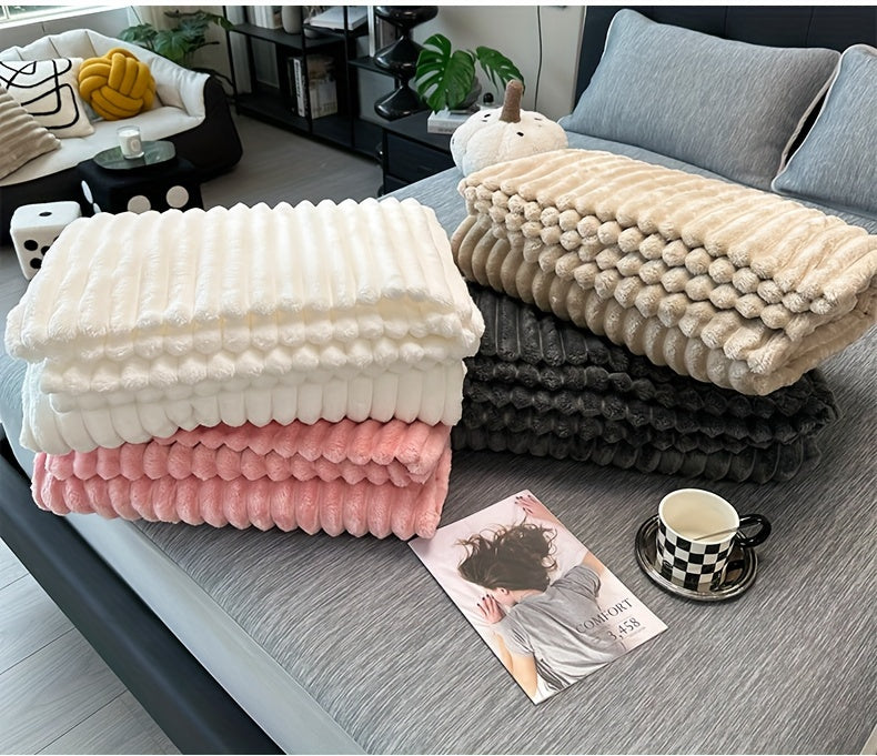 Space-Saving Cozy Home Textile Accent – comfortable everyday home styling, Ultra-Soft Thick Fleece Blanket Multi-Color 3D Faux Rabbit Fur Double-Sided Ideal for All Seasons, designed for American homes, daily convenience and practical gifting