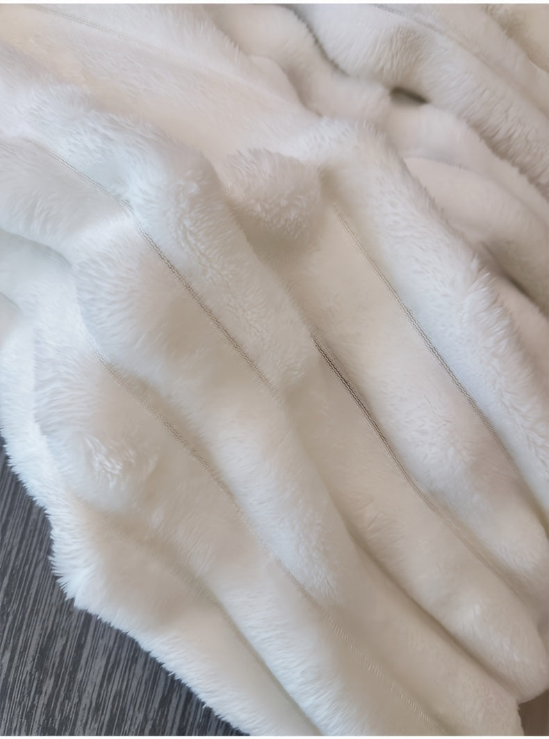 Space-Saving Cozy Home Textile Accent – comfortable everyday home styling, Ultra-Soft Thick Fleece Blanket Multi-Color 3D Faux Rabbit Fur Double-Sided Ideal for All Seasons, designed for American homes, daily convenience and practical gifting