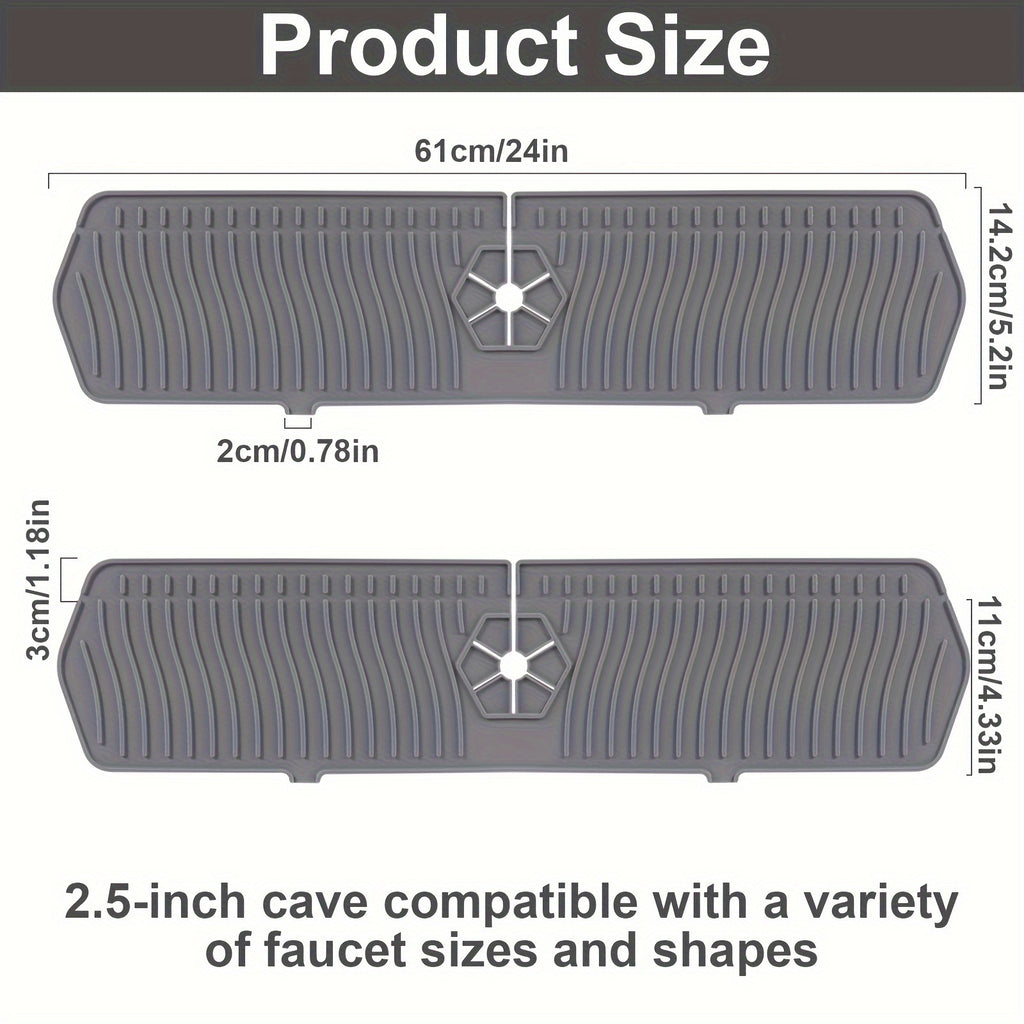 Modern Home Accent Rug – comfortable decorative floor coverage, Silicone Kitchen Drain Mat - Non-Slip Kitchen And Bathroom Faucet Foam Catcher Reusable Countertop, designed for American homes, daily convenience and practical gifting