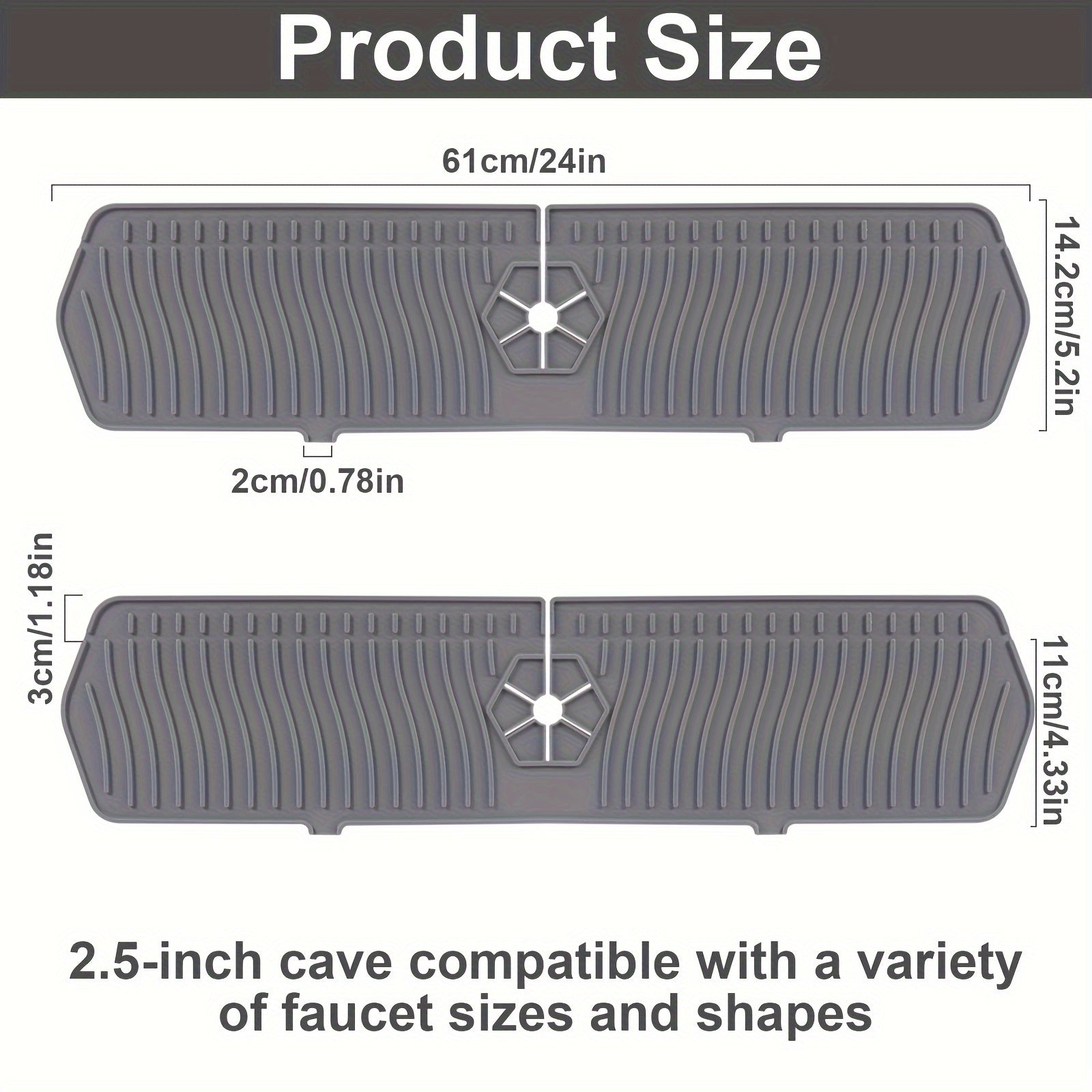 Modern Home Accent Rug – comfortable decorative floor coverage, Silicone Kitchen Drain Mat - Non-Slip Kitchen And Bathroom Faucet Foam Catcher Reusable Countertop, designed for American homes, daily convenience and practical gifting