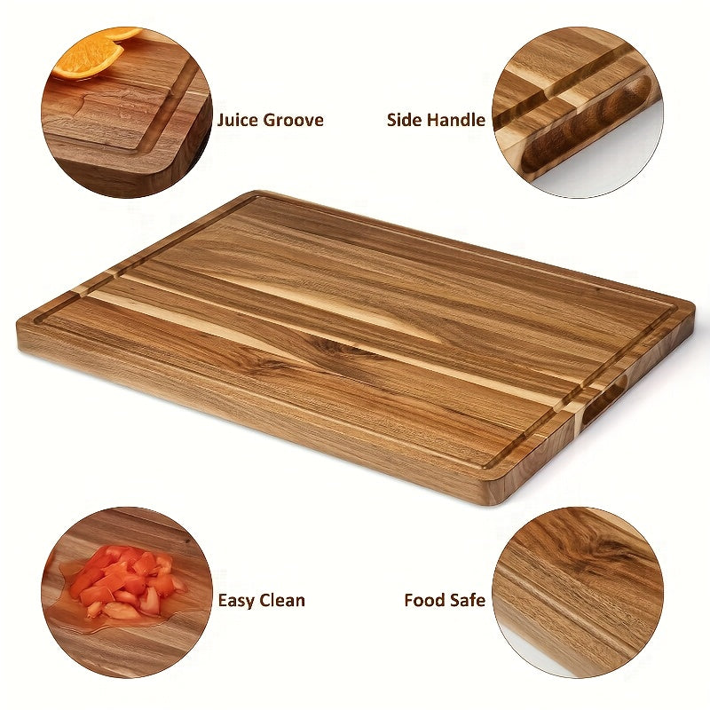 Modern Kitchen Cutting Board – durable food prep and serving, XXL Acacia Cutting Board - Extra Large Charcuterie Cheese Serving Tray Durable Wooden Chopping, designed for American homes, daily convenience and practical gifting