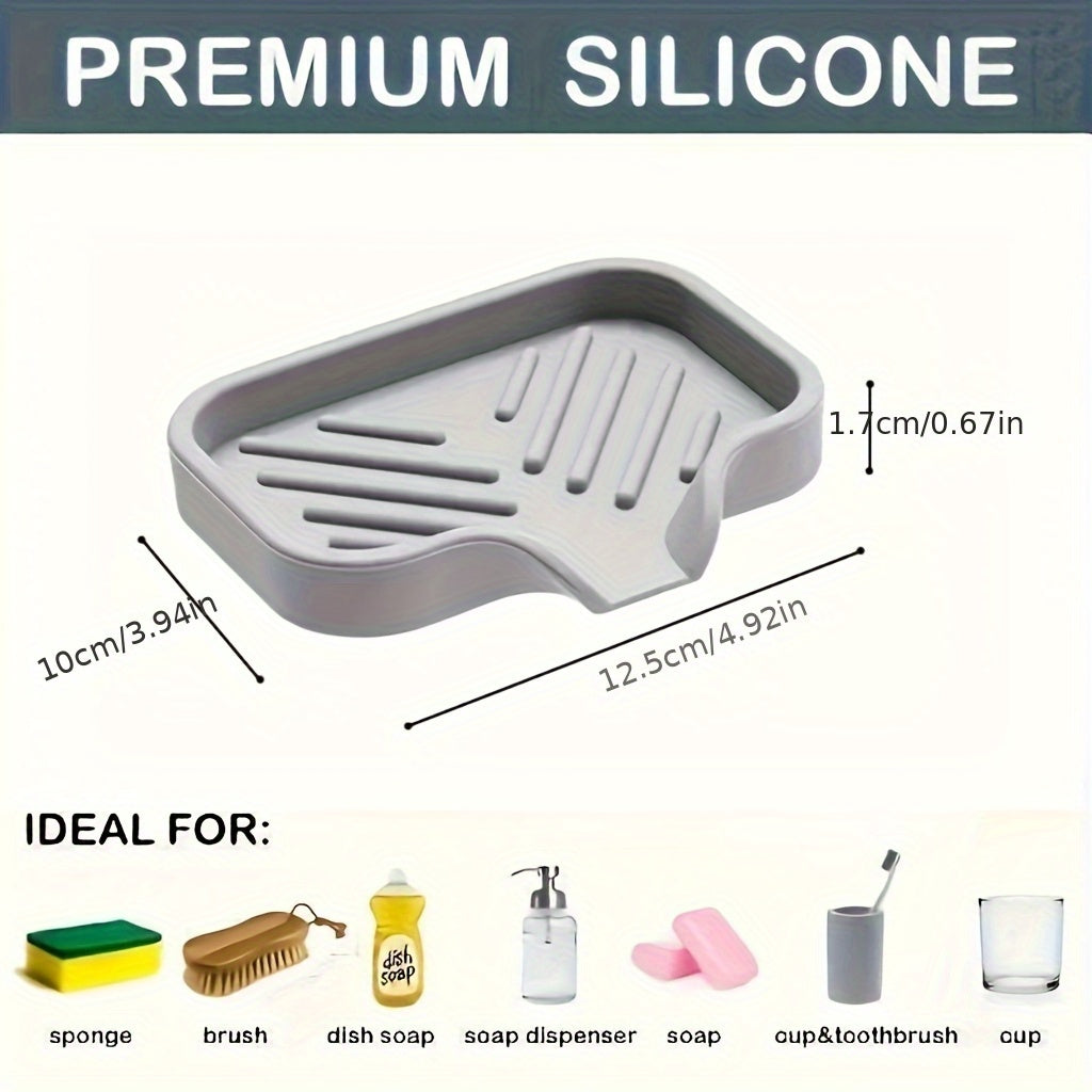 Soap Tray Rack, Sponge Drainage Mat, Tableware Drying Mat, Kitchen Draining Mat, Countertop Organizer, Sink Storage Rack, Chopsticks And Bowls Draining Rack, Kitchen And Bathroom Storage Tray