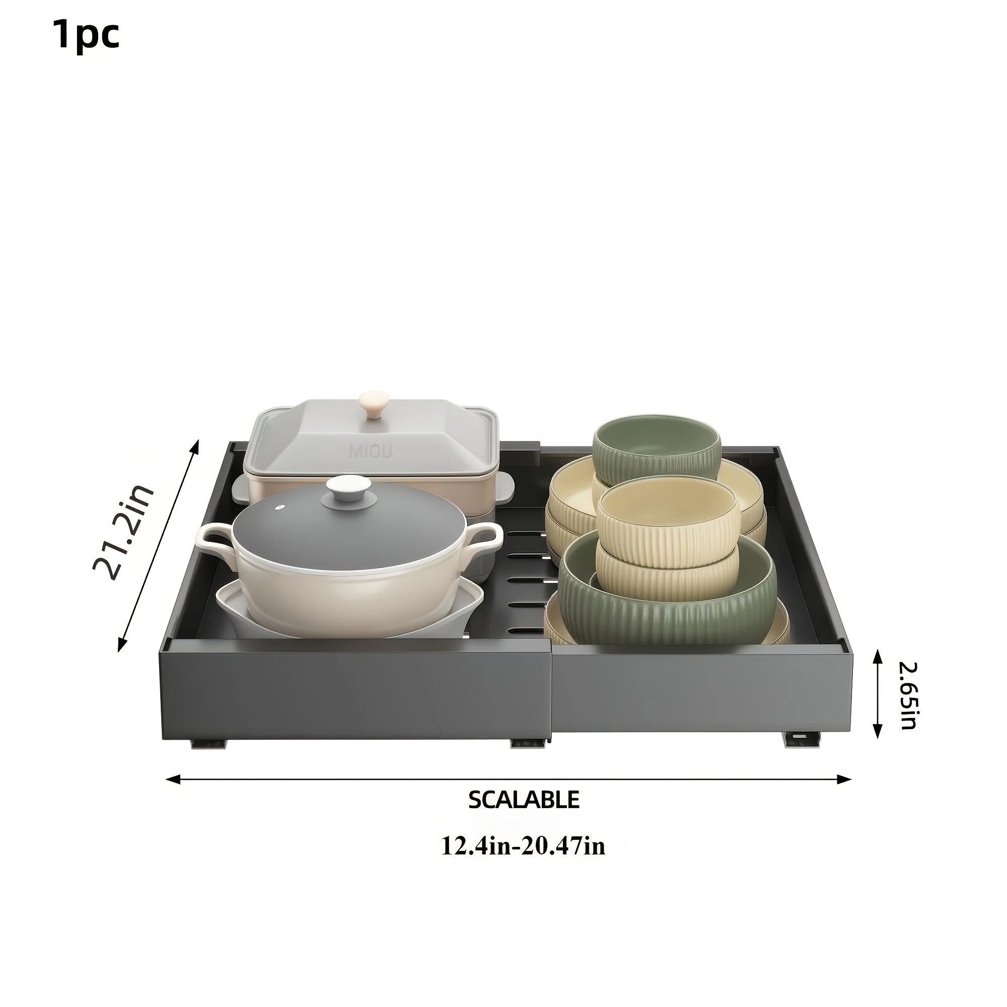 Home Organizer – versatile meal preparation, 1pc 2pcs Adjustable Pull-Out Cabinet Organizer Expands