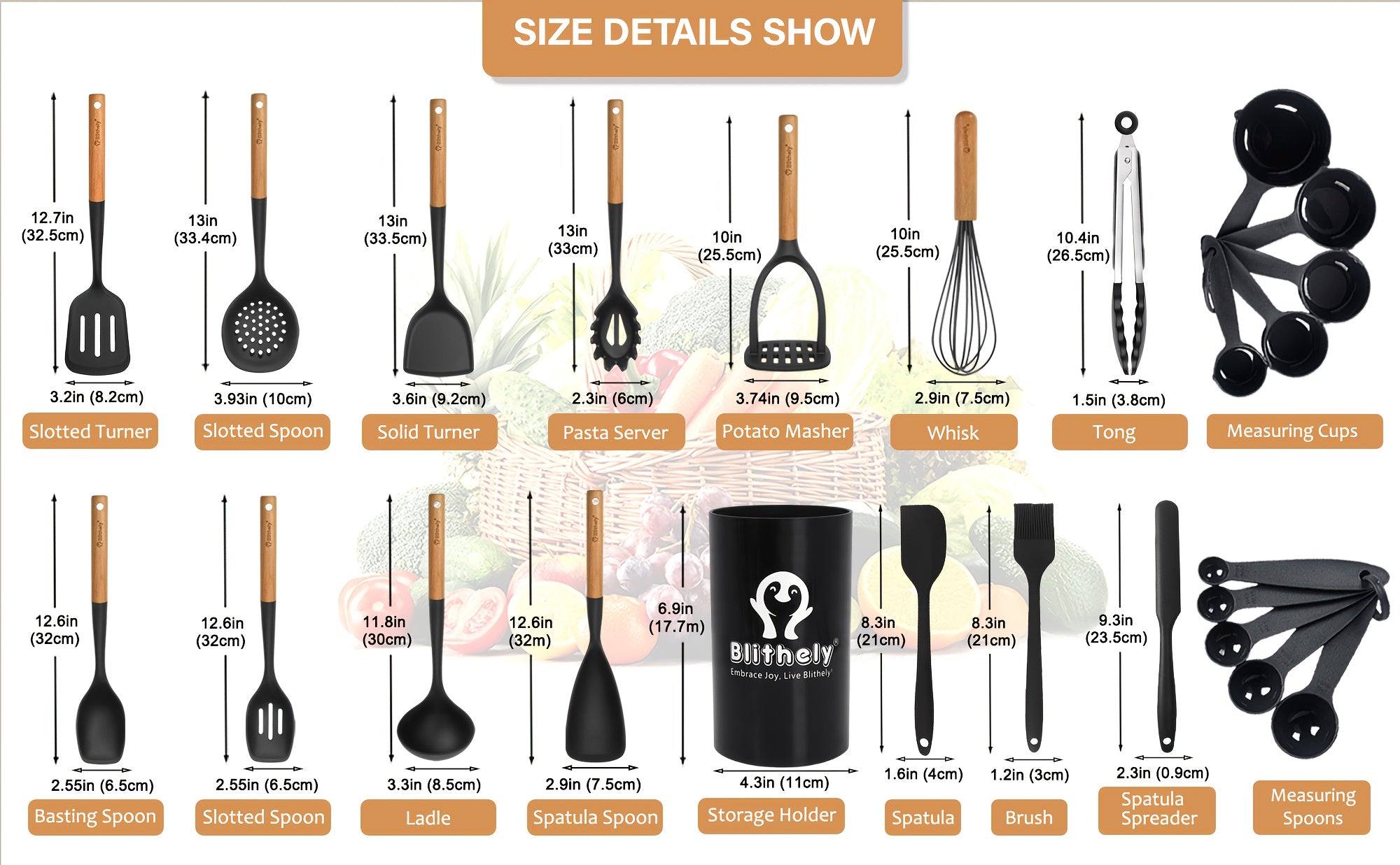 Kitchen Essential – 25pcs Set of Silicone Cooking Tools, Featuring Nonstick Utensils with Wooden Handles, Heat-Resistant Spatulas for Culinary Use, And Silicone Kitchen Gadgets Including Spo